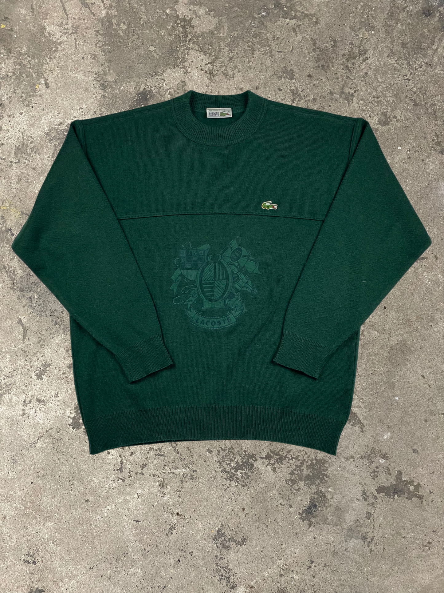 Vintage rare Lacoste Wool embroidered Sweater