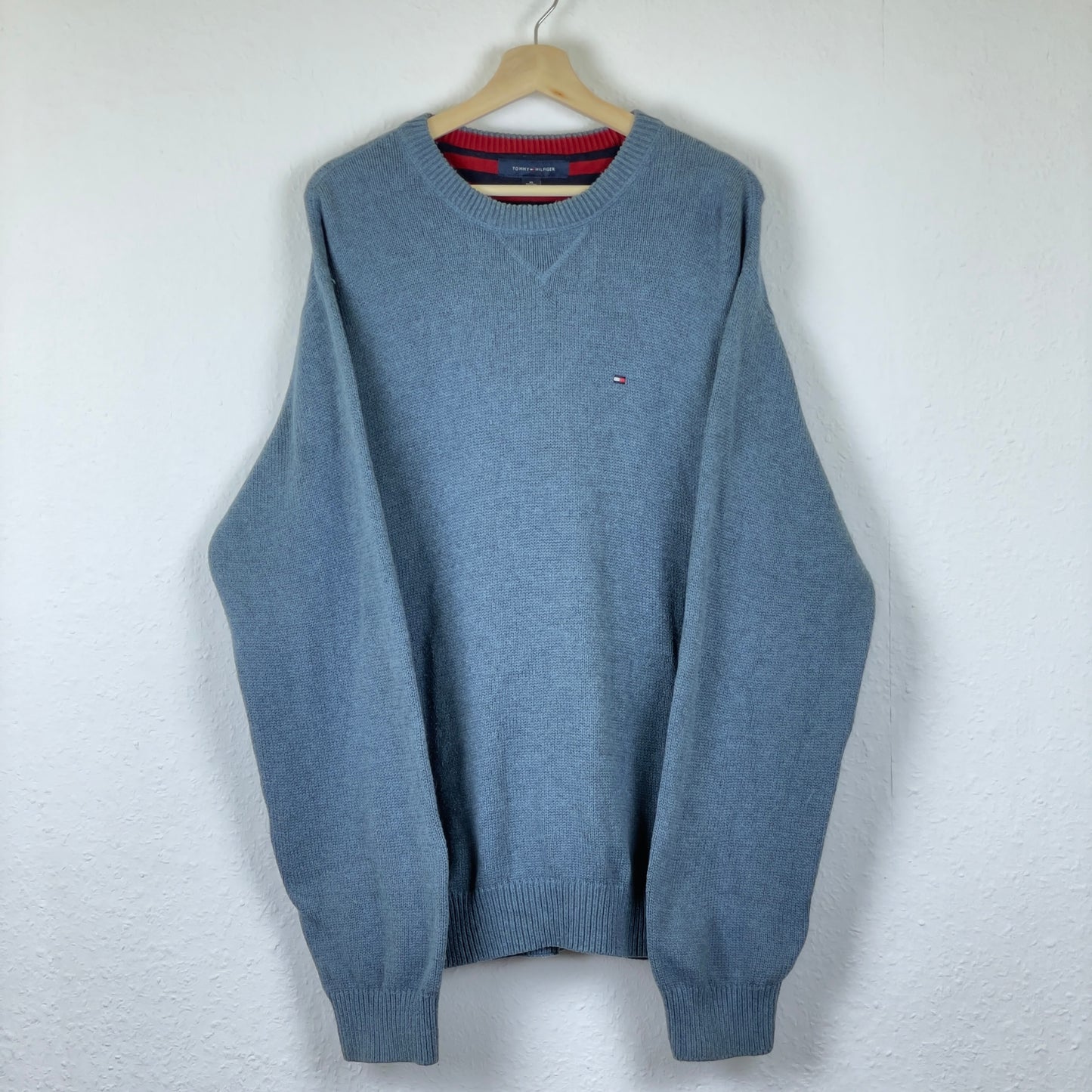 Tommy Hilfiger light Blue thick knit sweater L / XL