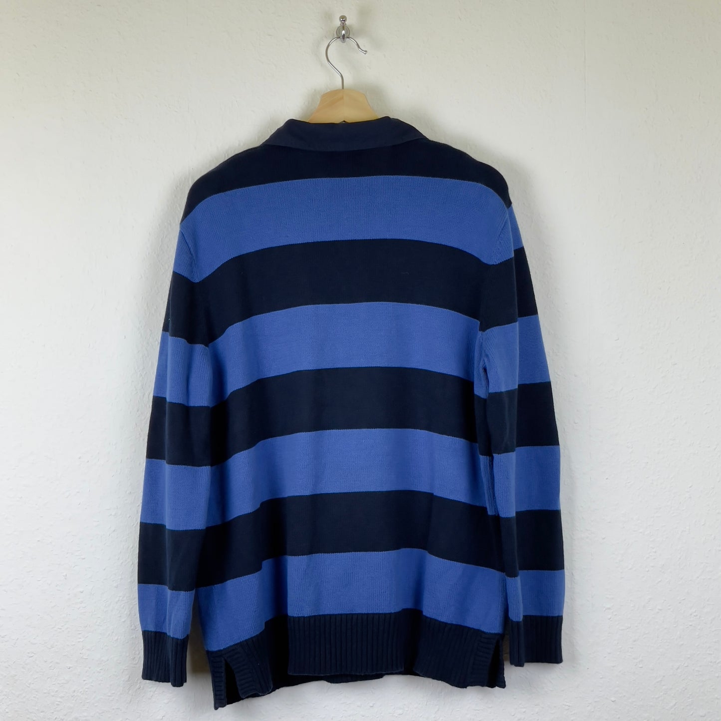 Rare Polo Ralph Lauren blue/black knit sweater L