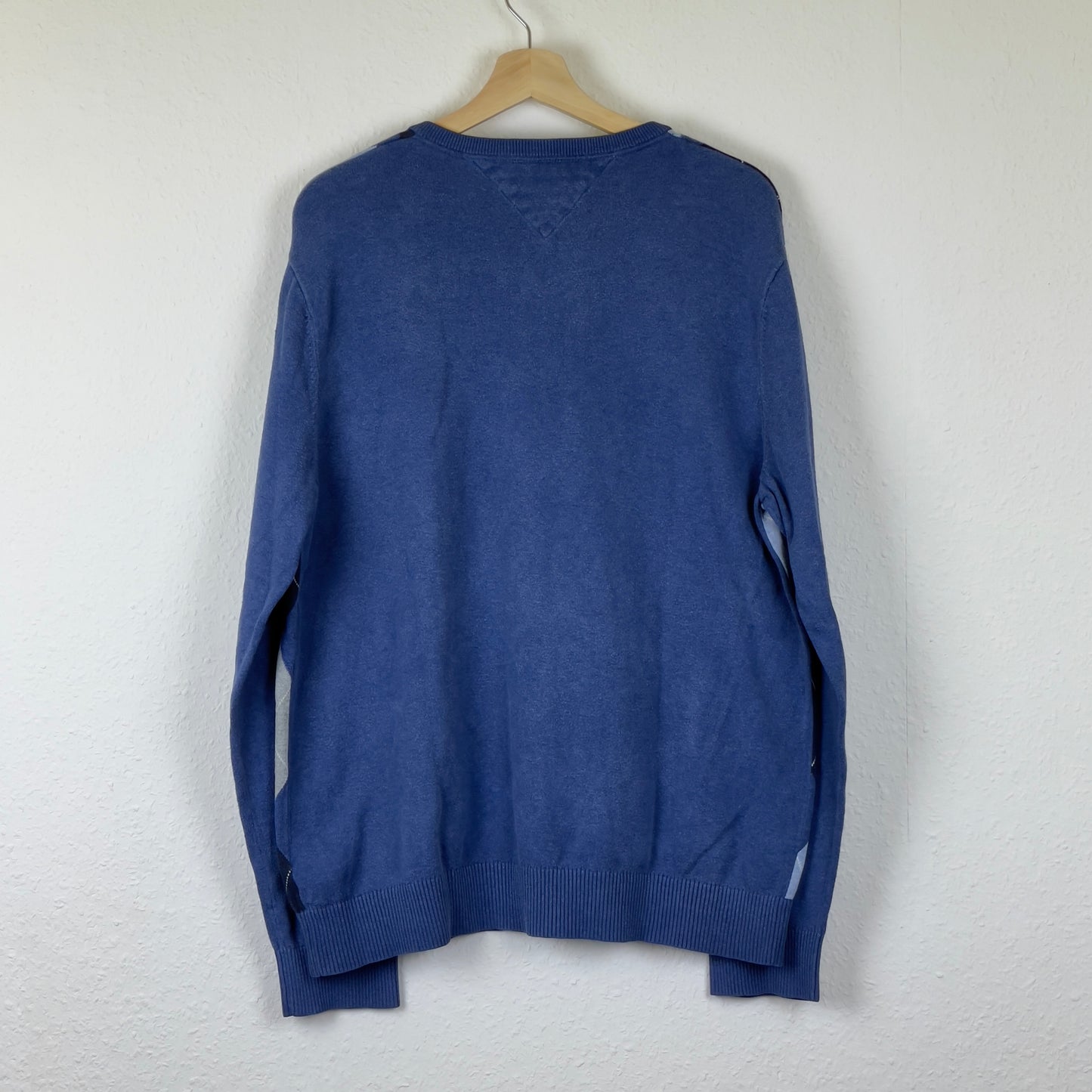 Tommy Hilfiger blue/white classic knit sweater M / L