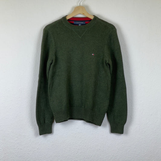 Tommy Hilfiger dark green thick knit sweater XS