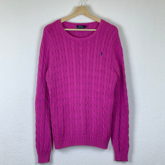 Polo Ralph Lauren pink cable knit sweater M / L