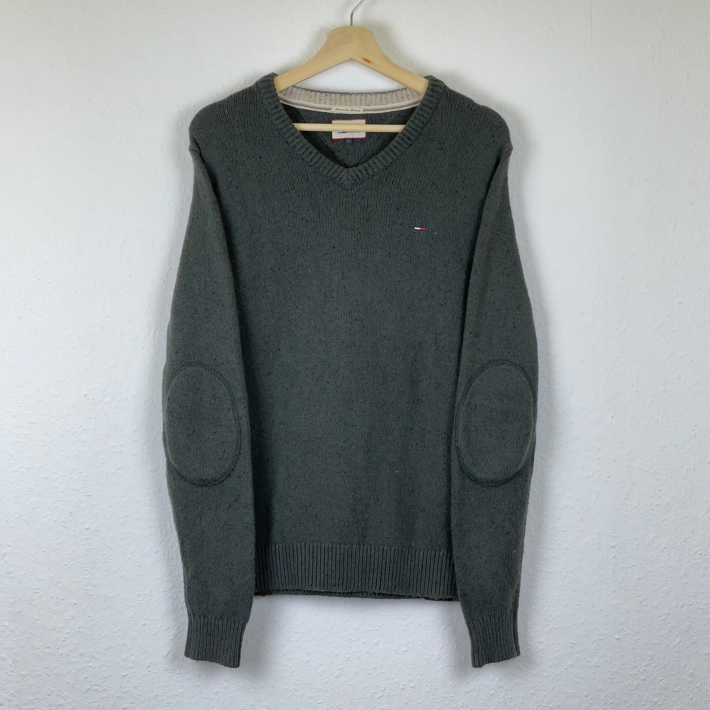 Tommy Hilfiger Green thick knitted sweater M