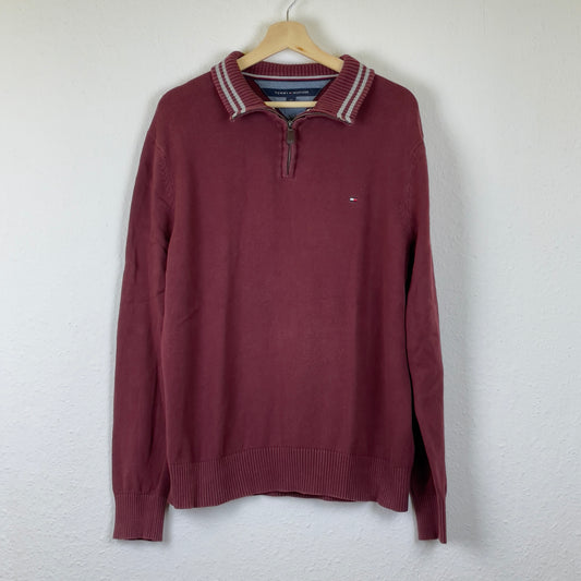 Tommy Hilfiger bordeaux 1/4 zip sweatshirt M / L