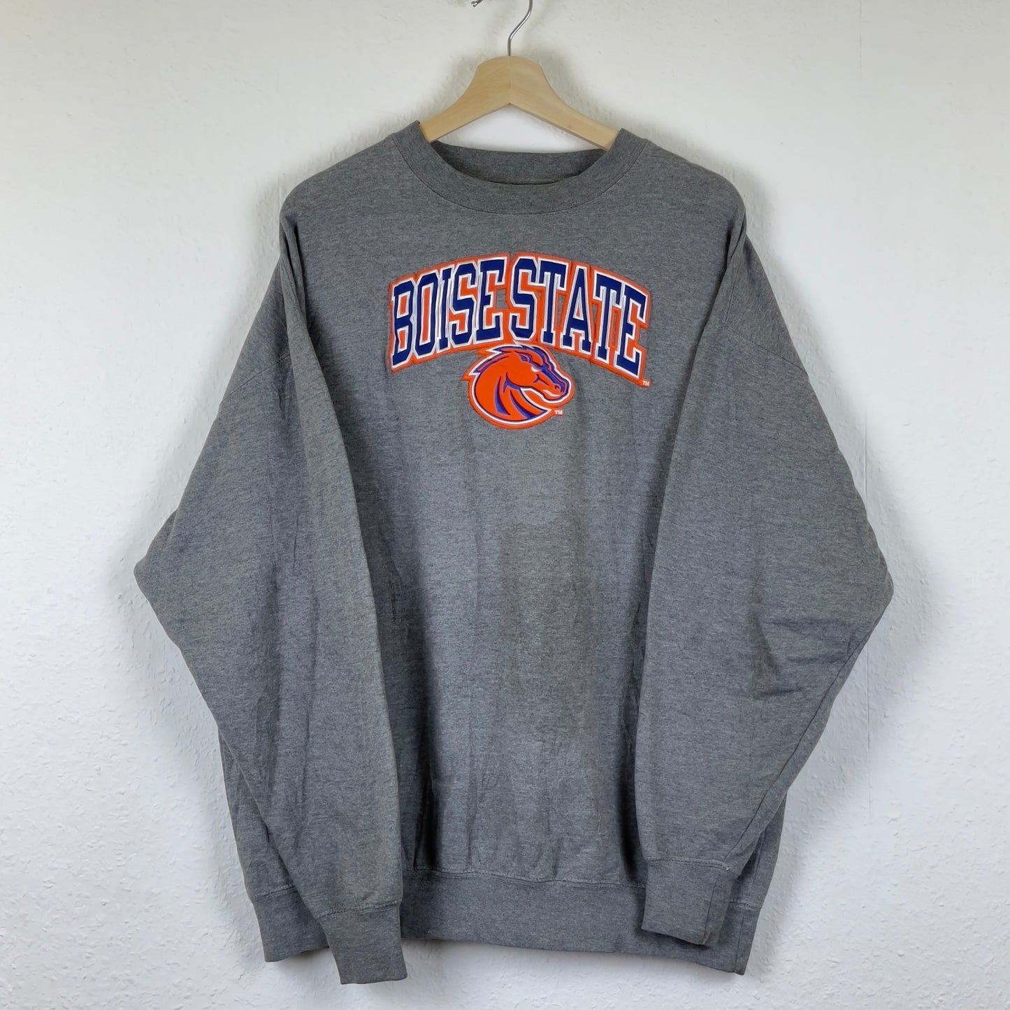 Vintage grey Boise State embroidered sweatshirt L