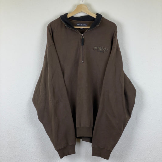 Vintage thick brown Wyoming 1/4 zip sweatshirt XL