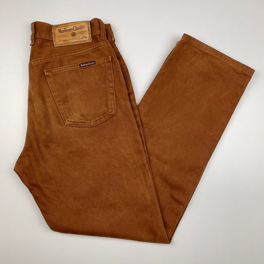 Vintage Marlboro Classics tobacco colored straight / relaxed fit jeans