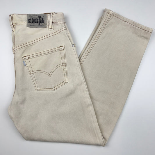 Vintage rare Levi’s silvertab creme relaxed / baggy fit jeans