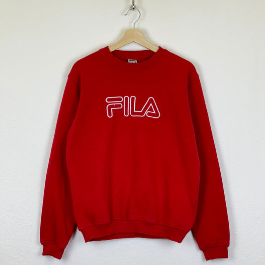 Vintage red Fila embroidered sweatshirt S