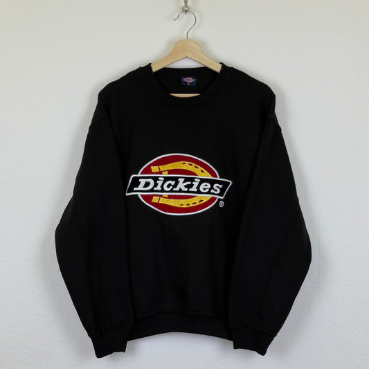 Vintage rare black Dickies embroidered sweatshirt M / L