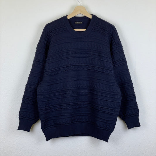 Vintage navy knit sweater M/L