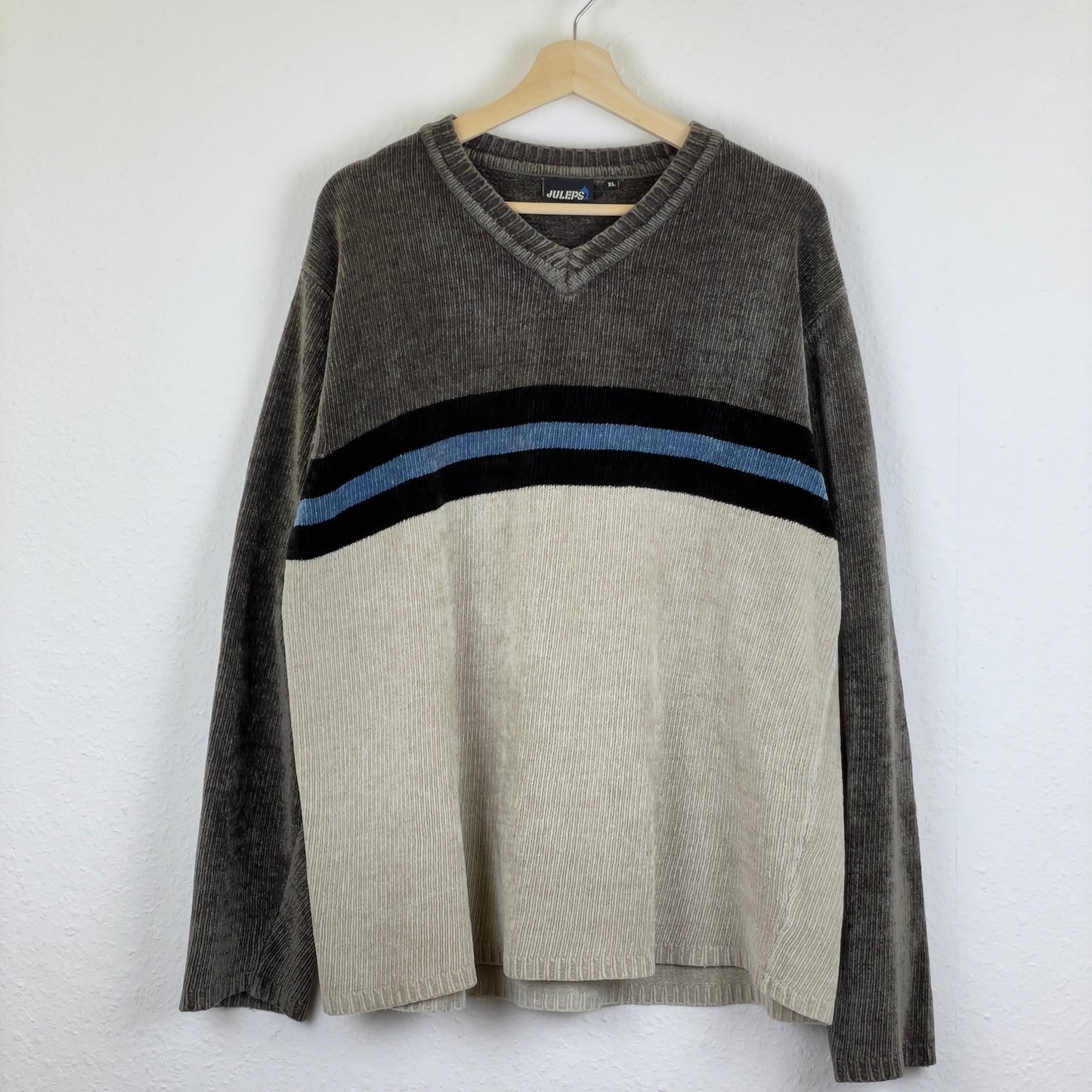 Vintage brown/grey knit jumper L/XL